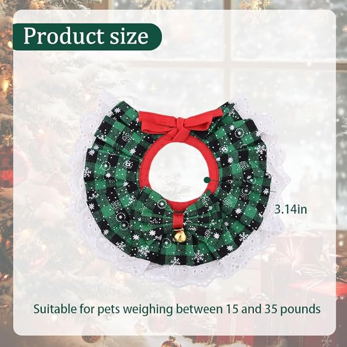 Dog and Cat Christmas Bandana Pet Food Bib Scarf Holiday Pet Bandanas for Dogs Cats Droop Bib Boy Girl Cat Festive Christmas Outfit for Pets Eating Scarf Adjustable Dog Neck Bandana Cat Xmas Costume