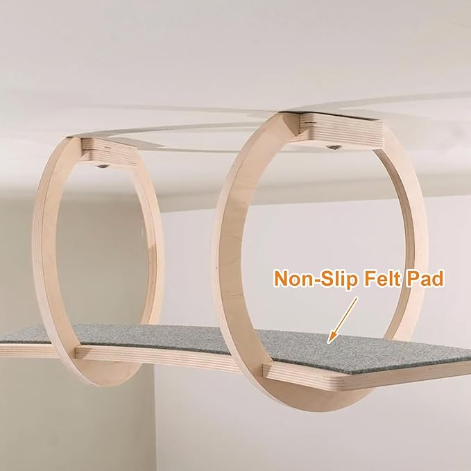 Wooden Cat Shelves for Wall, Cat Bridge, Sky Corridor, DIY Freedom Assembly, 2 Pcs