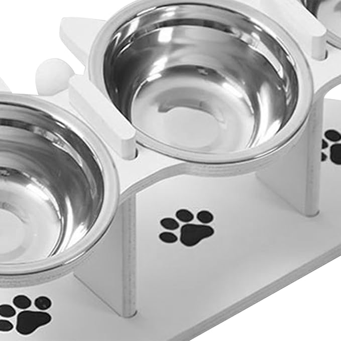 Elevated Cat Bowls Stainless Steel with Detachable Stand Tilted Watering Puppy Pet Supplies Dog Bowls Raised Cat Dishes