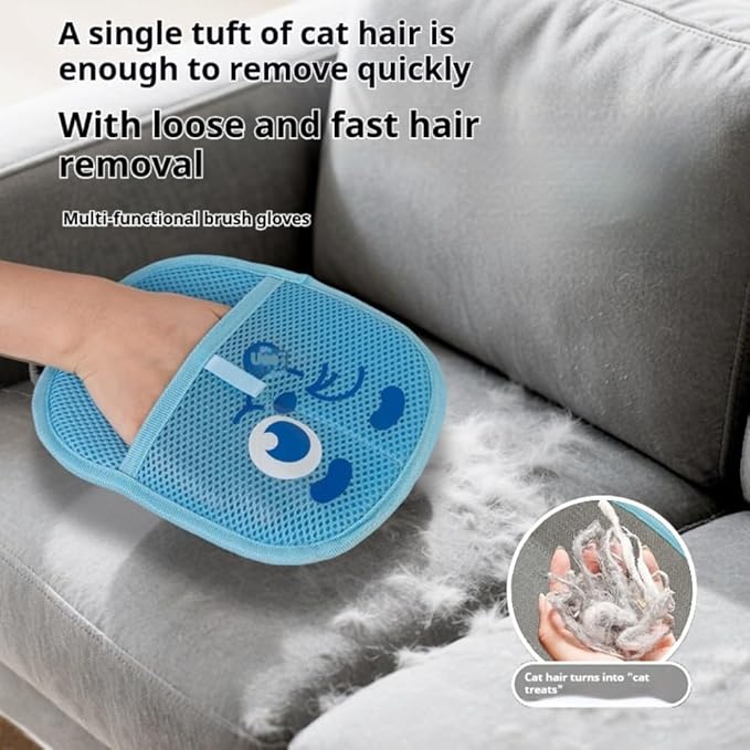 2026 Thickened Electrostatic Pet Hair Removal Gloves for Dogs & Cats，Reusable & Washable Cat Hair Removal Glove, Pet Hair Remover Tool for Furniture Clothing, Couch, Carpet, Car Seat, Bed
