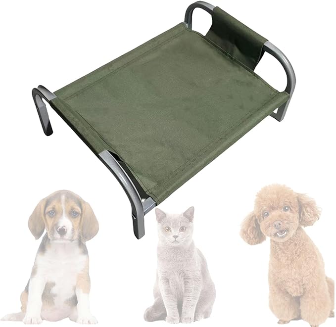Elevated Cat Bed Pet Supplies Easy to Clean High Strength Cat Furniture Raised Pet Bed, Green