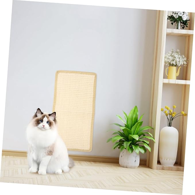 Toddmomy Cat Scratch Pad Sisal Pet Scratch Rug for Furniture Protection Washable Cat Sisal Bed
