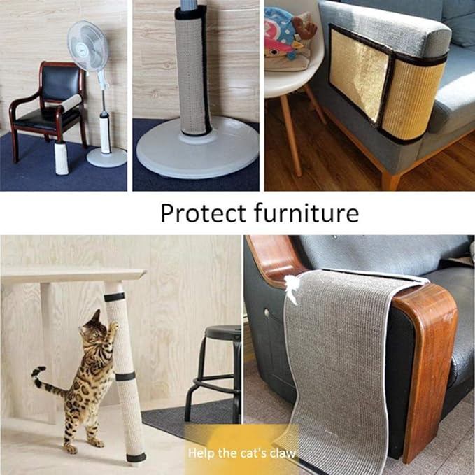 Cat Scratch Board Cat Scratch Board Sisal Furniture Bed Mattress Protector Table Chair Sofa Legs Mat Cat Kitten Scratching Toy Scratcher 1Pcs Sisal