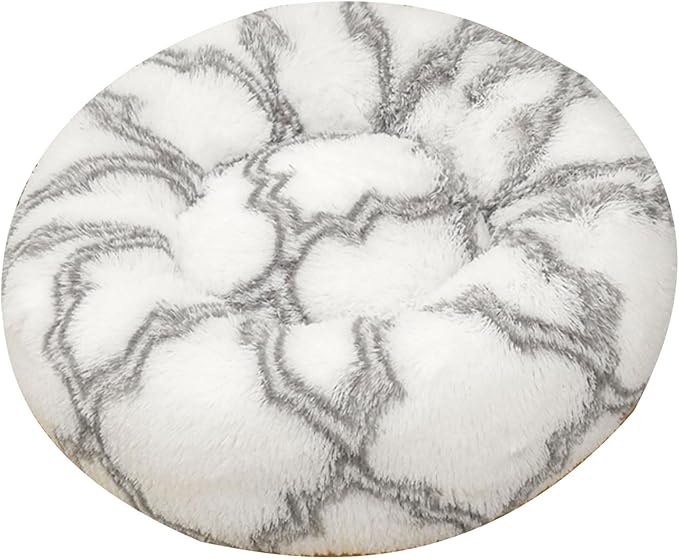 Thereisno Soft Handmade Pet Bed for Cat or Small Dog Detachable Round Bed for Fall Winter Indoor Sleeping Furniture Cat Bed