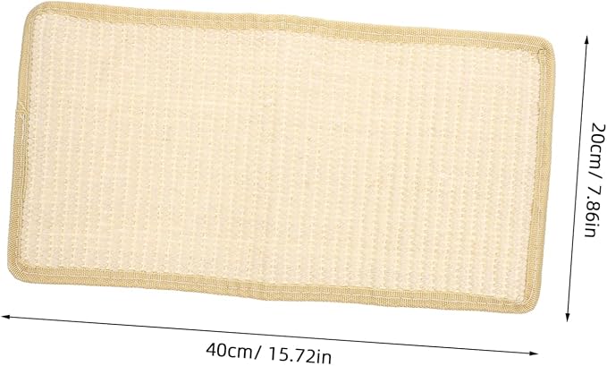 Toddmomy Cat Scratch Pad Sisal Pet Scratch Rug for Furniture Protection Washable Cat Sisal Bed