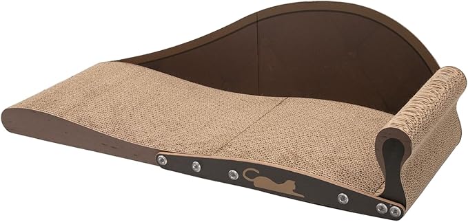 Cat Scratcher Bed - Corrugated Cardboard Pad, Durable Furniture Protector, Comfortable Pet Rest | Indoor Home Living Room Bedroom for Indoor Home Living Room Bedroom