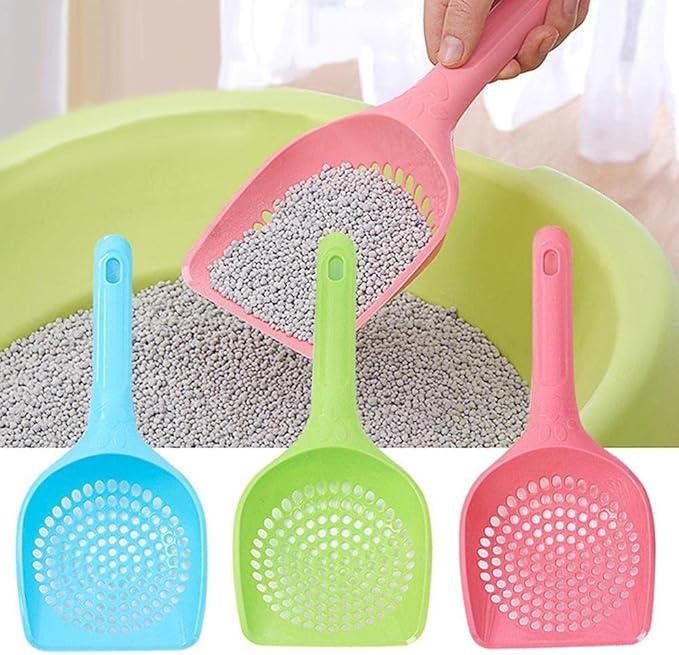 XTYPE Plastic Cat Litter Scoop Pet Care Sand Waste Scooper Shovel Hollow Cleaning Tool Hollow Style Lightweight Durable Easy to Clean cat Litter Shovel (Color : Multi-20PCS)