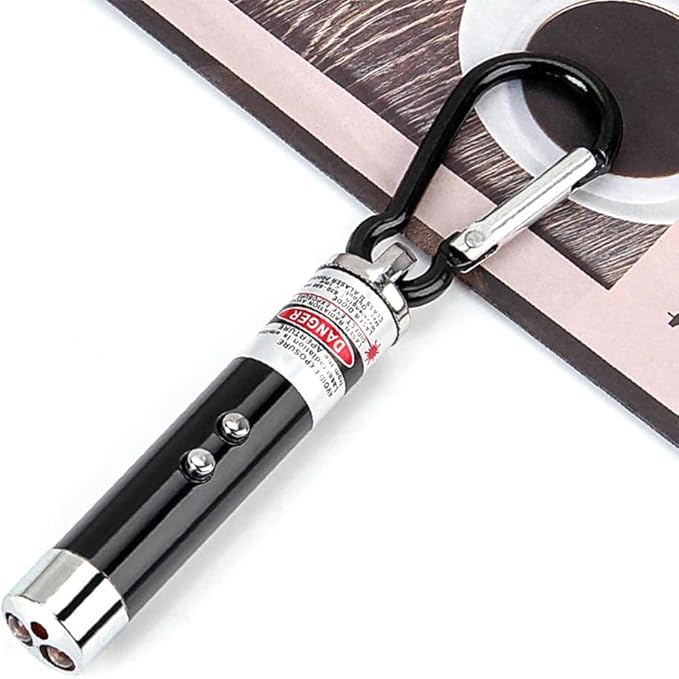 6PCS Mini Red Laser Pointer Cat Toy Interactive Training Tools White LED Torch Light Pet Supplies