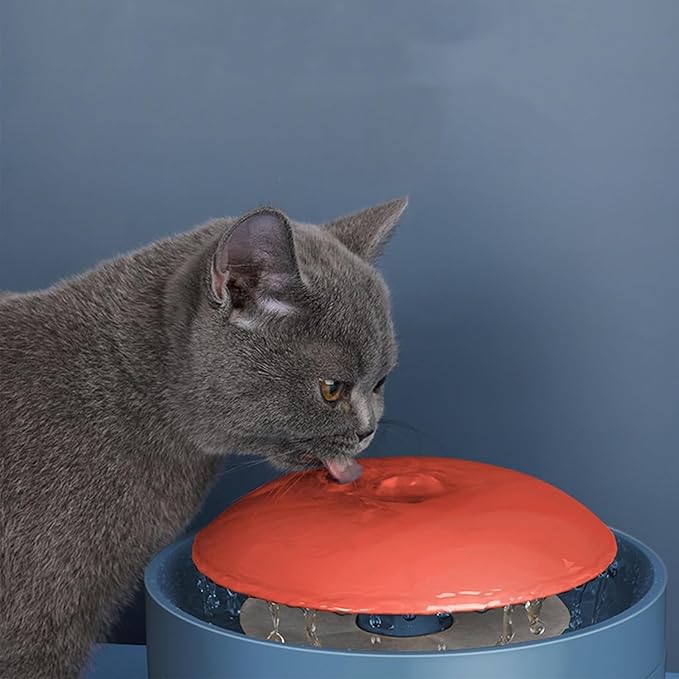 GeRRiT Ceramic Cat Water Fountain,2L Super Quiet Automatic Pet Water Dispenser for Puppy and Kittens Indoor with Extra Backup Water Pumps