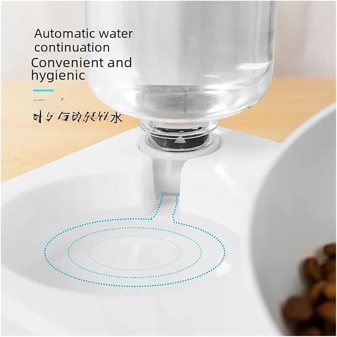 Double Bowl Automatic Watering Pet Anti-Overturn Plastic Cat Dog Cats Dogs Tableware