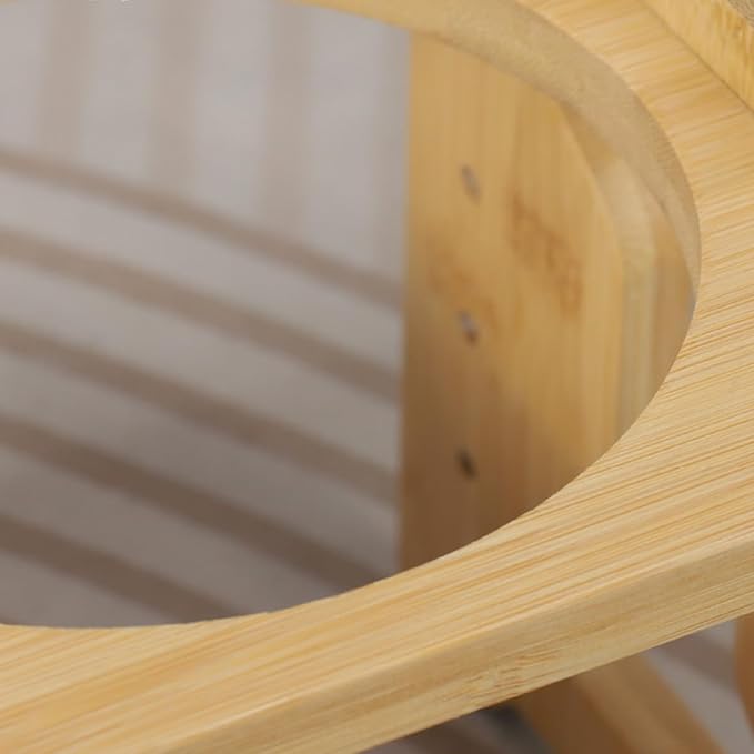 Elevated Cats Dog Feeders 5 Stage Adjusting Feeding Bowl with Nonslip Wooden Base for Small Breeds Cats Feeding Watering Adjusting Height Pet Food Bowl