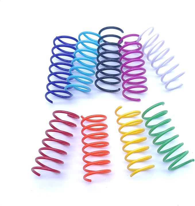 9 Colors Cat Spring Toy, Colorful Springs Self-Play Cat Toys for Indoor Cats,Interactive Cat Toy, Cat Kittens Spiral Coil Springs for Swatting,Biting,Hunting,Pouncing -36PCS