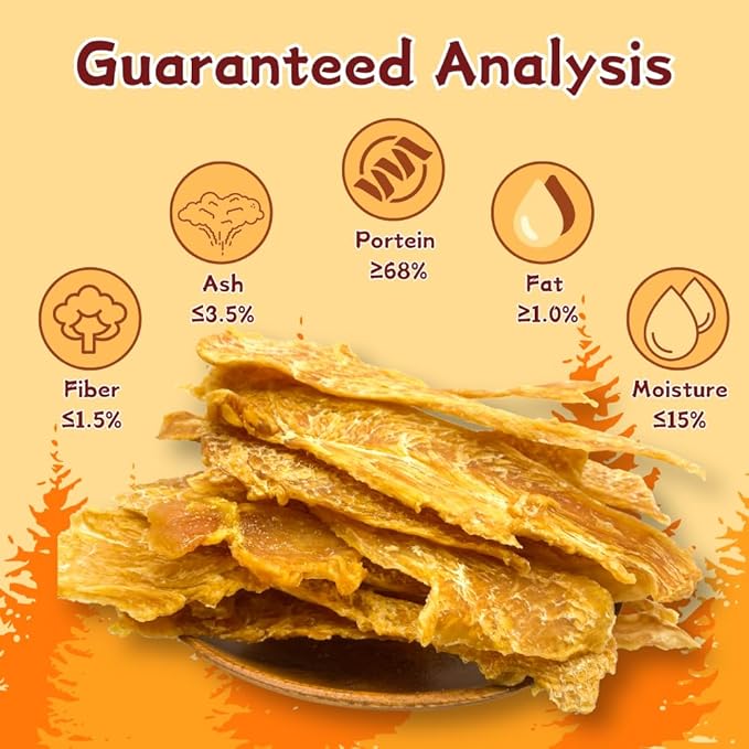 Air-Dried Chicken Jerky Dog Treats, High-Protein & Grain-Free Tender Snacks, All Natural Single Ingredient Training Reward for All Dogs, 5.29 Ounce (3 Pack x 5.29 Ounce(Pack of 3),Chicken)