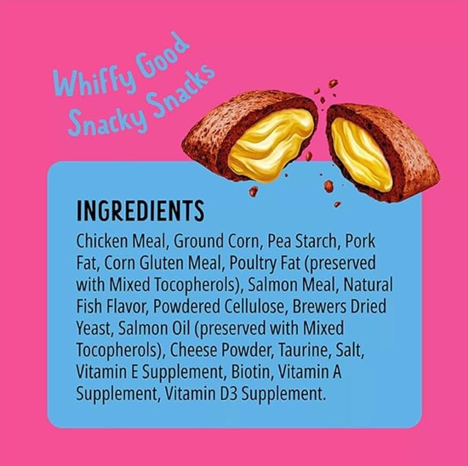 Bonkers Cat Treats, Crunchy & Soft Salmon Supreme Flavor Treats, Low Calorie, Training or Food Topper 3 oz -2 Pack Plus 4 Cat Spring Toys