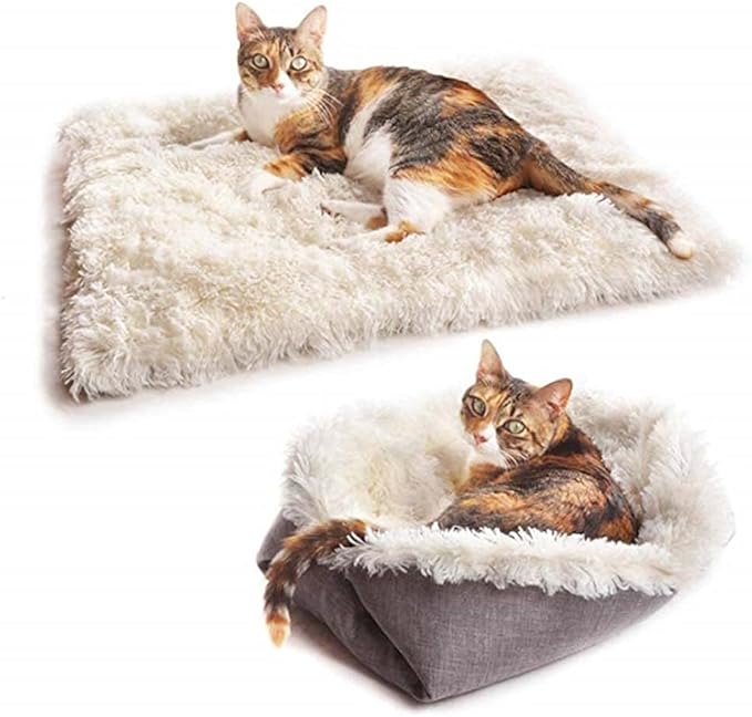 Cat Litter Pet Kennel Cat Pad Cushion Dual-use Long-haired South Korea Velvet Autumn and Winter Nest Cat Litter Mattress Pet Pad 61cm X cm 51