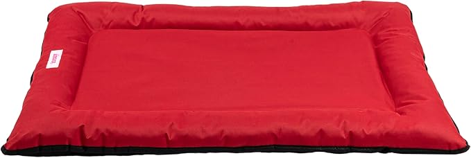 DBD3004A-M Archie 29.5" x 22.5" Traditional Oxford Waterproof Indoor/Outdoor Hand-Washable Memory Foam Camping Pet Bed, Strawberry
