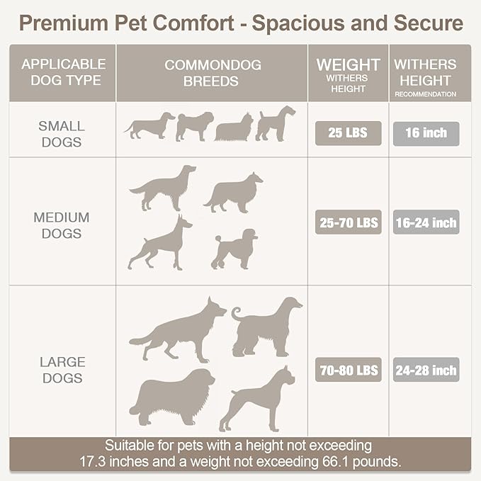Lekereise Collapsible Dog Crate for Travel - 23.6"x16.5"x16.5" Portable Soft Foldable Playpen for Dogs and Cats, Grey, Large