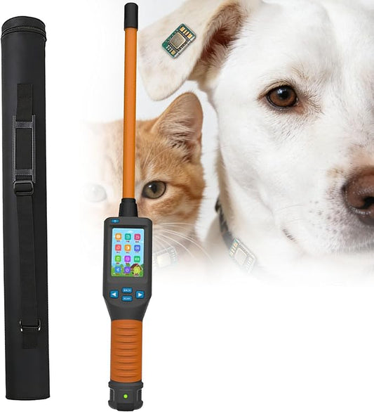 Pet Microchip Scanner, Pet Id Scanner Rechargeable Animal Chip Registration, 30S Auto Power Off & Storage Up to 20000 Datas, for Dog/Cat/Pig/Animal