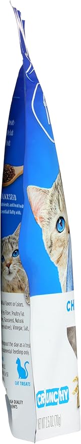 Fruitables Cat Treats, Healthy Treats For Cats, Low Calorie and Packed with Protein, Crunchy Biscuits, No Wheat, Corn or Soy, Made with Real Chicken and Blueberry, 2.5oz