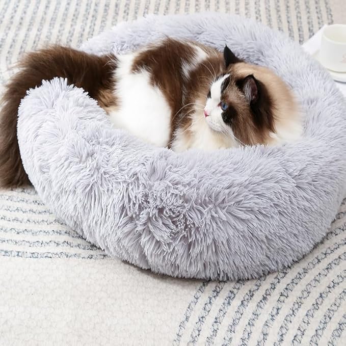 Donut Dog Bed Cat Beds for Indoor Cats Puppy Bed Small Dog Bed Warm Pet Bed Kitty Bed Bunny Bed Large Rabbit Bed for 5Kg