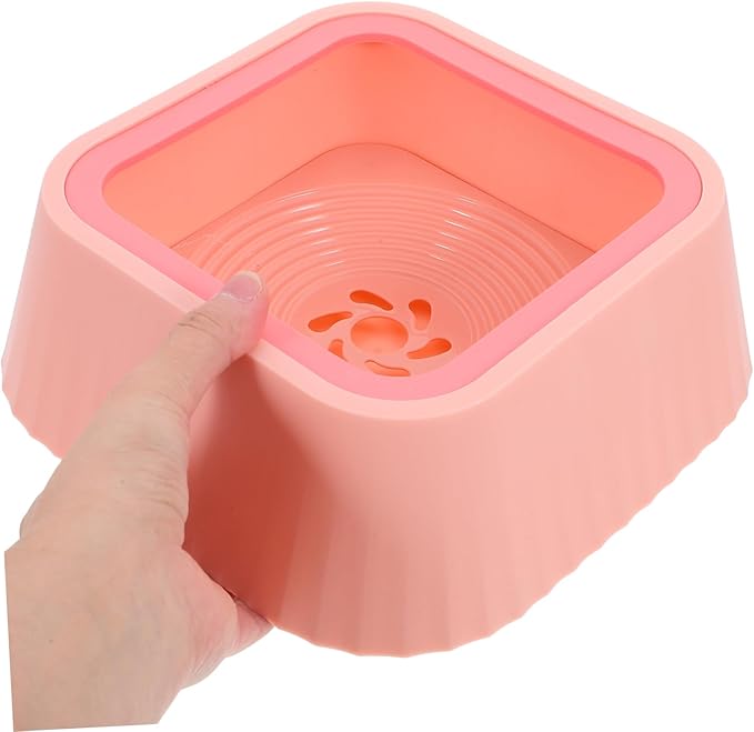 POPETPOP Cat and Dog Water Bowl No Spill Splash Floating Design Abs Material for Cats Small Dogs Puppy Water Bowl