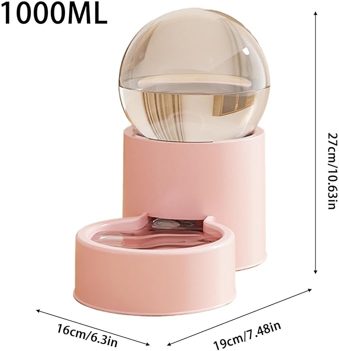 Pet Feeder Bowl, Automatic Dog Feeding Dispenser, 12v Puppy Water Container Pet Supplies Product Functional Accessory for Home Vacation Indoor Living Room Travel Weekend Trip Backyard Use