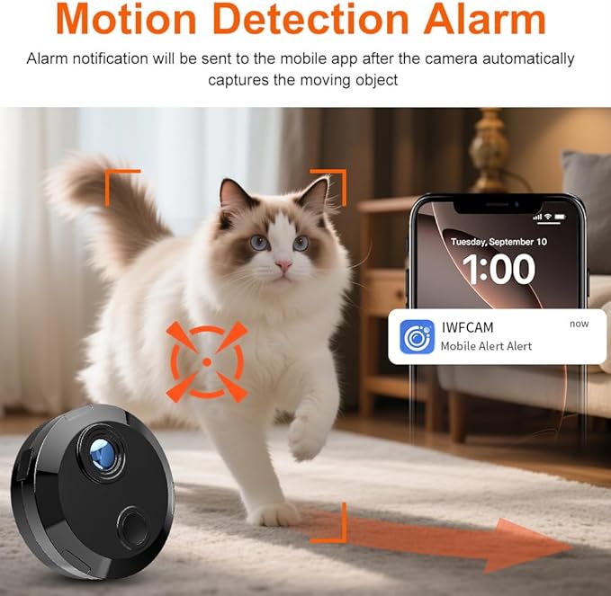 2K HD Hidden Cameras - WiFi Security Camera - Spy Cam-Indoor Nanny Cam -Baby pet Camera - Home Security for with App -Surveillance Cameras with Motion Detection and Night Vision
