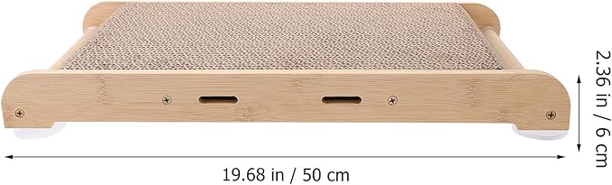 Cat Scratching Board and Lounge Bed Large Corrugated Cardboard Cat Scratch Mat with Frame Protecting Furniture and Playing