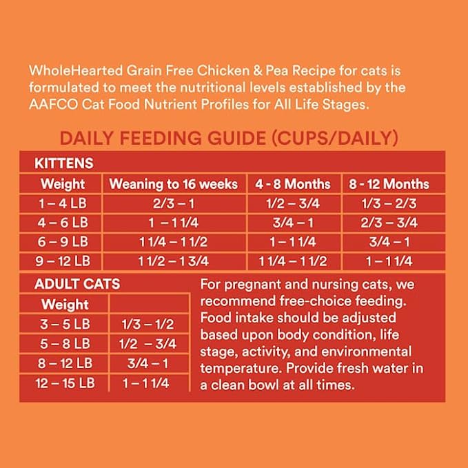 WholeHearted Grain Free Chicken Formula Dry Cat Food 3 lbs.