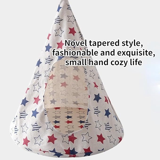 Breathable Cat Hammock Bed Comfortable Hanging Pet Hammock Bed Swing for Cats Small Dogs Rabbits (White-Star,Large)