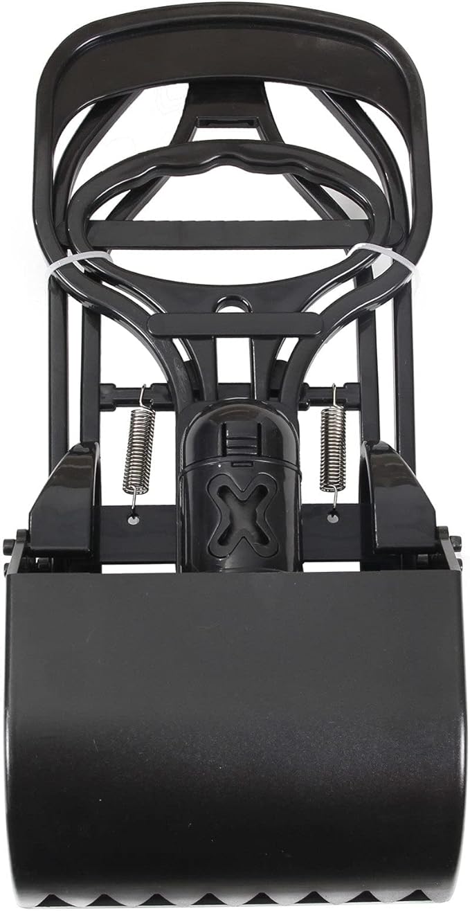 Pet Life ® Mini 'Squeeze-N-Scoop' Travel Folding Collapsible Cat and Dog Pooper Scooper with Built-in Pet Wastebag Dispenser
