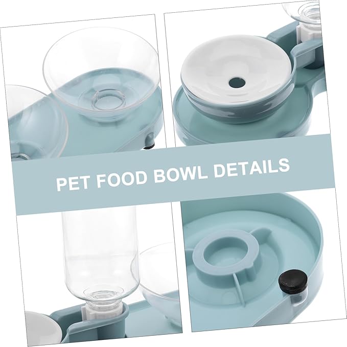 Pet Feeder Dual Tilt Bowls and Cat Water Bottle Automatic Water Dispenser for Cats and Dogs Easy to Design Convenient Pet Feeding