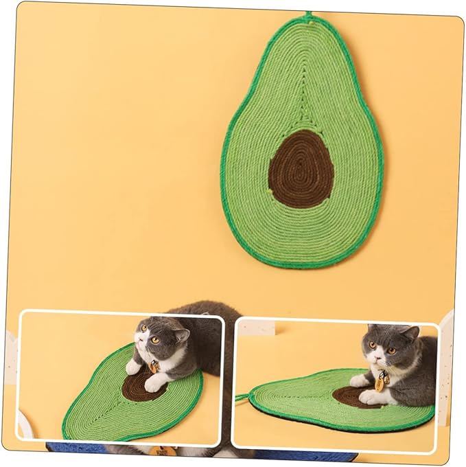 Cat Scratch Pad 16.92X11.02In Household Decorative Scratching Board Adorable Kitten Scratcher Cat Accessory for Indoor Play and Claw Maintenance