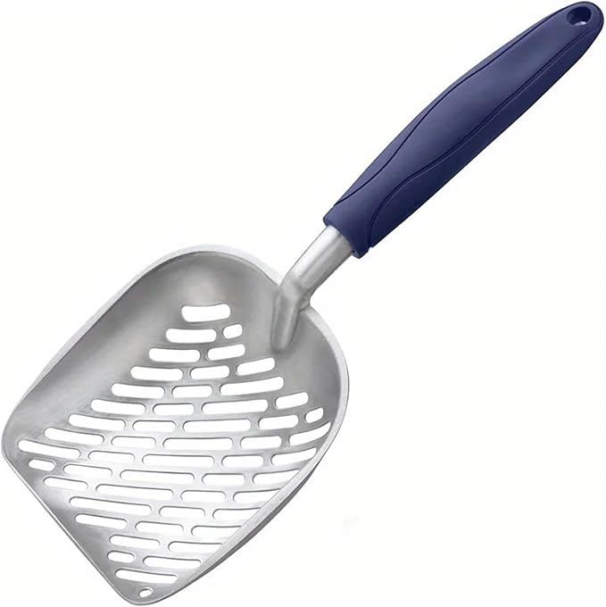 Cat Litter Shovel Pet Cleaning and Picking Tool Metal Long Handled Manure Spoon