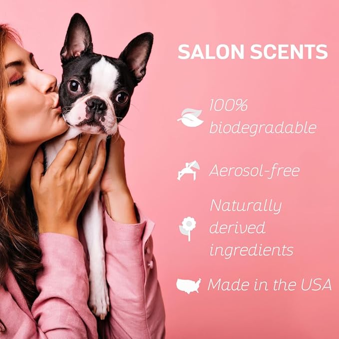 Bark2Basics Salon Scents Pet Grooming Cologne Spray - 8 oz, Natural Professional Perfume for Dogs and Cats, Long Lasting, Deodorizing, Made in The USA (Lavender Chamomile)
