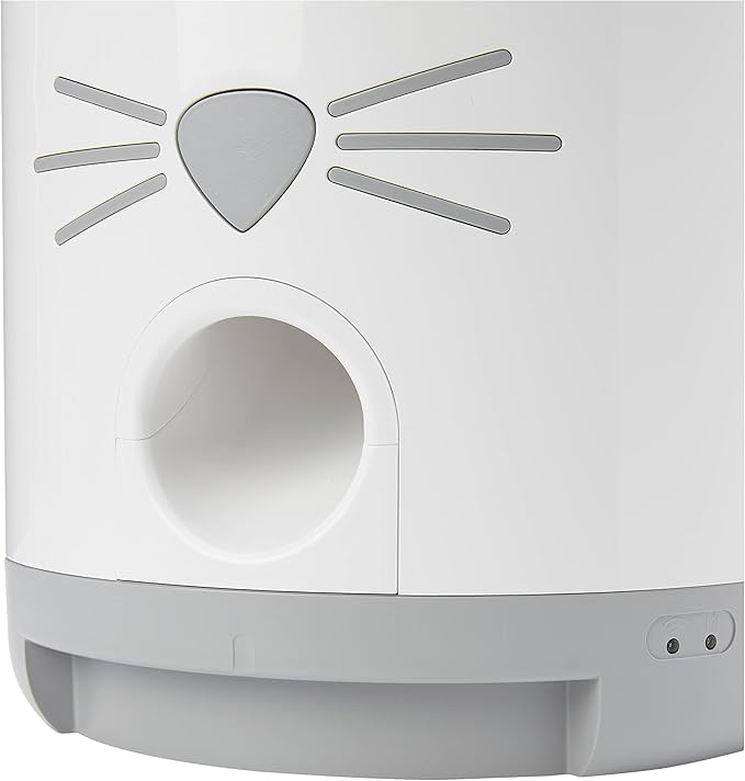 Catit PIXI Smart Automatic Dry Cat Food Feeder, Schedule and Portion Control Meals for Cats, White