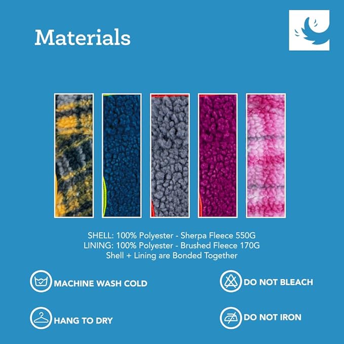 RC Pets Double-Layered, Adjustable Tundra Fleece | 16 Inches, Marigold Plaid