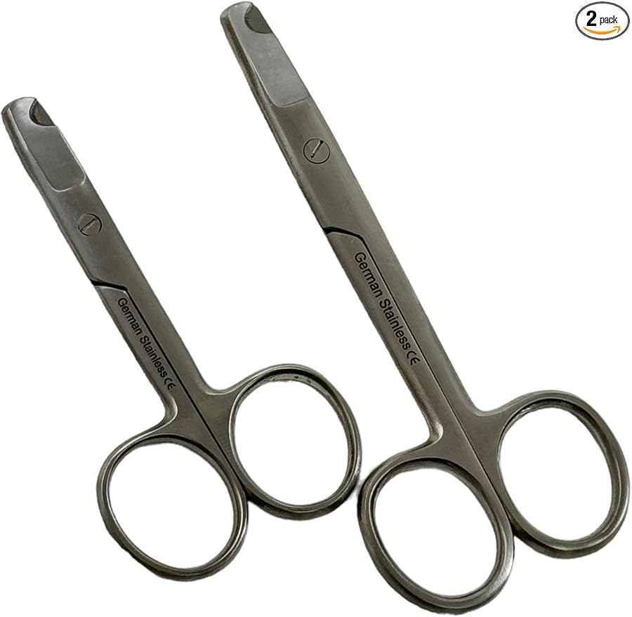 2 Piece Count - Small Animal Nail Cutters Scissors Style Claw Trimmer for Dogs, Cats, Birds, and Other Small Animals - Stainless Steel (3.5 in + 4.5 in)