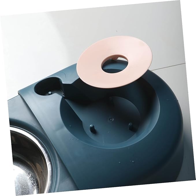 VICASKY Automatic Pet Feeder and Water Bowl, Blue Anti-Spill Dog and Cat Feeding Dish for Home Use, Sturdy Food-Grade Plastic Pet Feeding Bowl for Dogs and Cats