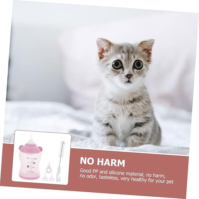 Toddmomy Pet Nursing Bottle Set for Cats Puppies Feeding Watering Supplies Small Animal Accessories