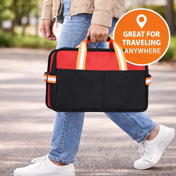 Pet Life ® 'Travel-Nest' Innovative Portable Travel Folding or Collapsible Cat and Dog Bed with Carrying Handle