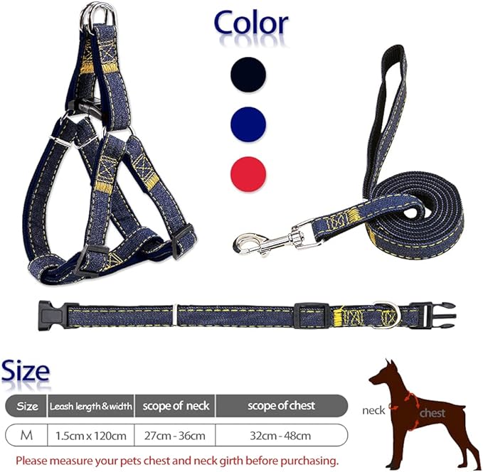 3 Pack Adjustable Cat Harness with Leash Collar Set，Escape Proof Kitten Walking Jacket，Soft Breathable Pet Vest for Kitten Kitty Cat Puppy Small Dog