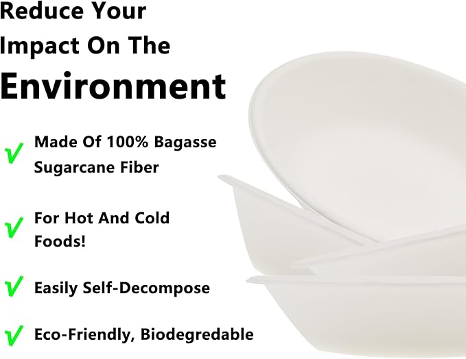 Round Disposable Pet Food Bowls,ULIFESTAR Compostable & Disposable Cat Food Bowl,Pet Disposable Feeding Bowls for Outdoor Small Animal Feeding and Watering Supplies (480ml/16.23oz White Round)