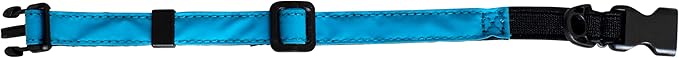 CatGoods Reflective Blue Stretch Cat Collar – Escape-Safe Alternative to Breakaway, Adjustable, Comfortable, ID and Bell Attachment