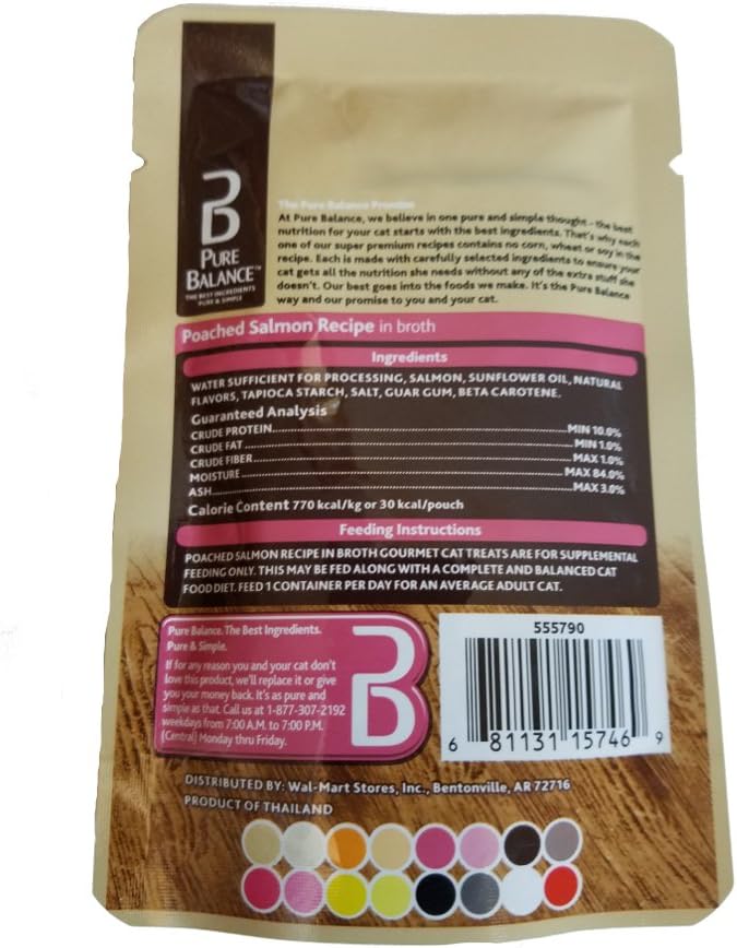 Pure Balance Gourmet Cat Treats Starters Poached Salmon Recipe (5 Pack)