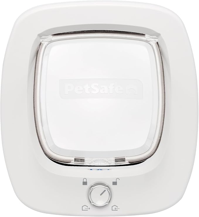PetSafe Big Cat Door Interior and Exterior Pet Door for Cats, Small Dogs and Multi-Pet Households Push-&-Turn 4-Way Locking Mechanism for Extra Security Soft Close Flap for Added Safety