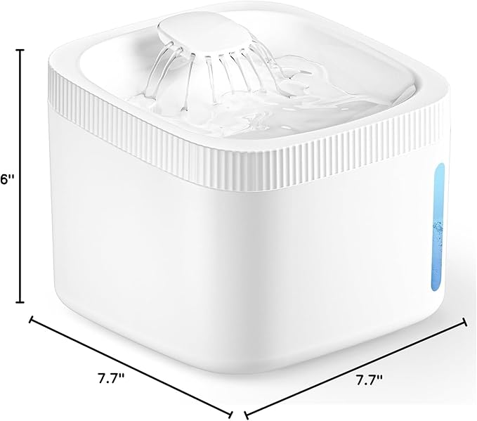 Lyght Automatic Cat Water Fountain, Pet Water Fountain with 101oz/3L Large Capacity, BPA-Free Plastic, LED Indicator, Dog Water Bowl Dispenser