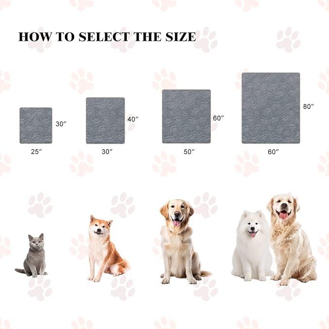 Qeils 1 Pack 6 Dog Blankets for Small Dogs - 6 pcs Waterproof Dog Blanket Washable - Soft Sherpa Fleece Puppy Blanket for Kitten Doggy, Warm Cat Blankets for Indoor Cats, 16"X23", Grey