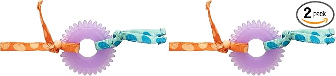 Catstages Kitty Chew Wheel, Dental Cat Toy with Catnip Oil, Teeth Cleaning, Healthy Chewing, Boredom Relief, Kicking & Batting for Kittens and Adult Cats, Purple (Pack of 2)