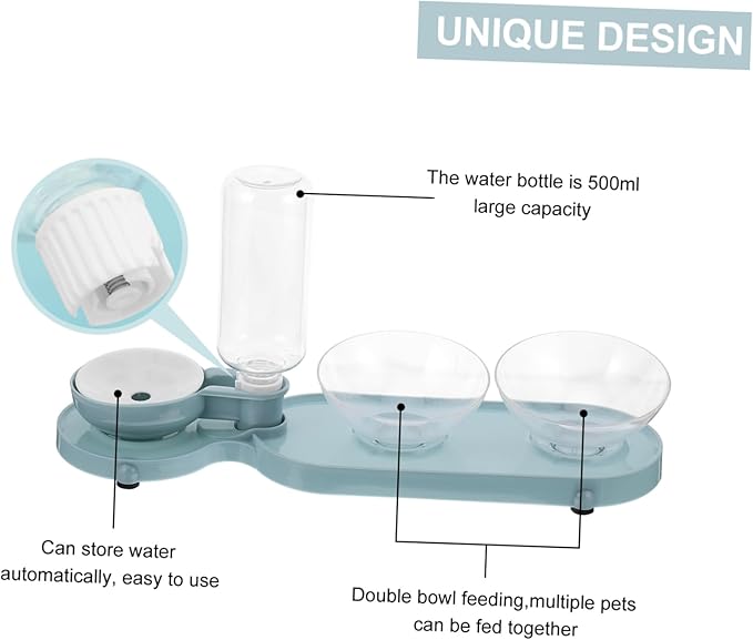 Pet Supplies Cat Feeder Water Bottle Automatic Pet Water Feeder Raised Cat Bowl